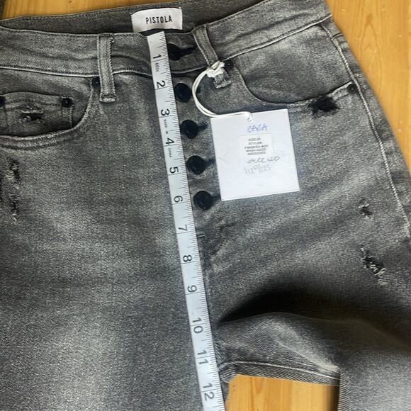 New! Pistola Cara High Rise Vintage Skinny Misguided Button Up Jeans Women's 26 - Picture 13 of 14